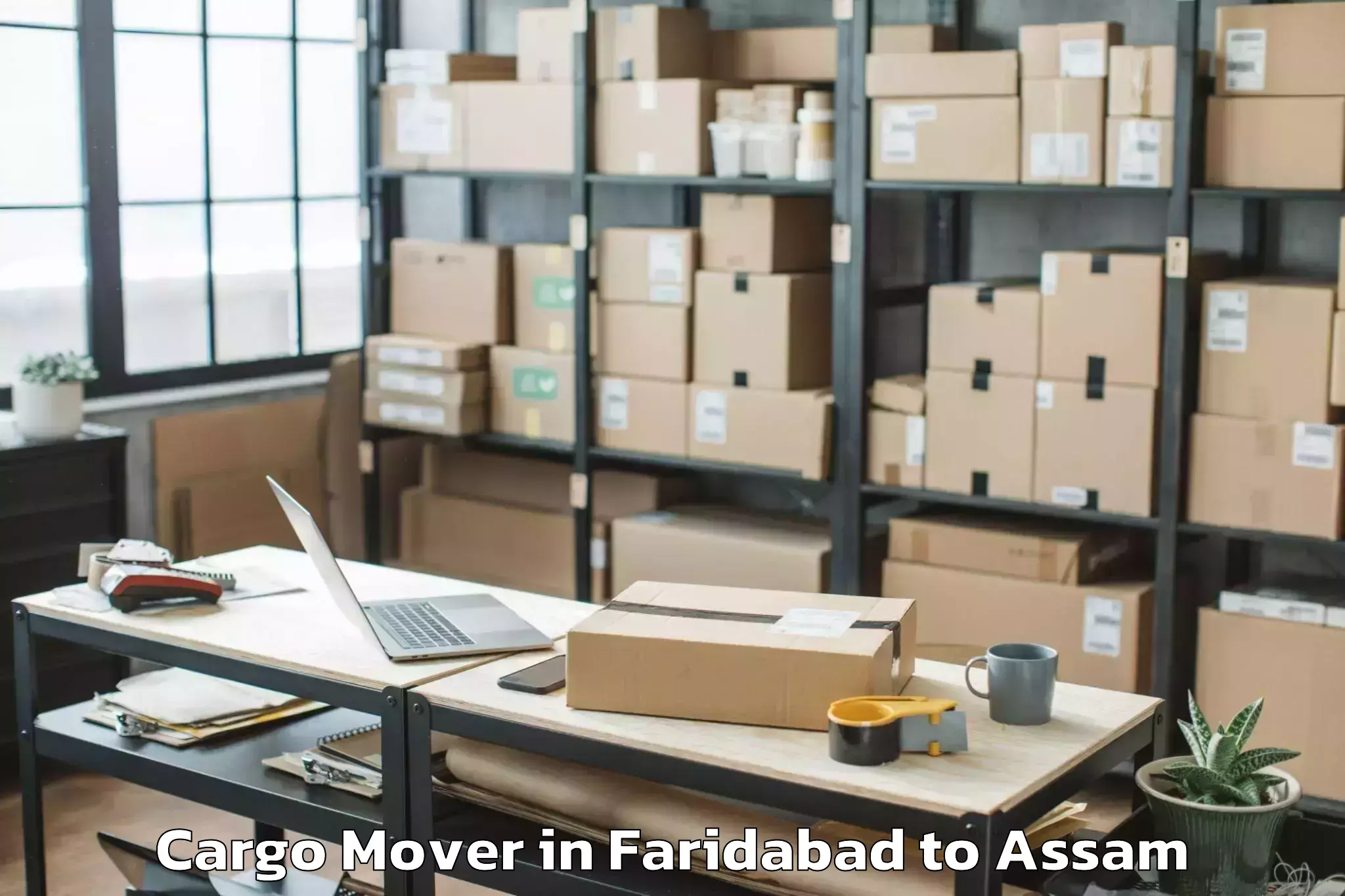 Easy Faridabad to Biswanath Charali Cargo Mover Booking